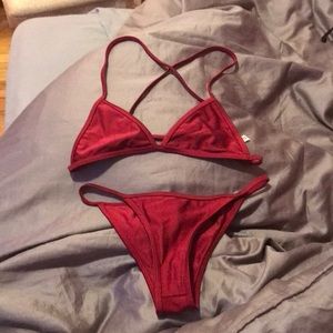 **Fashion nova **red Brazilian bikini NEVER WORN